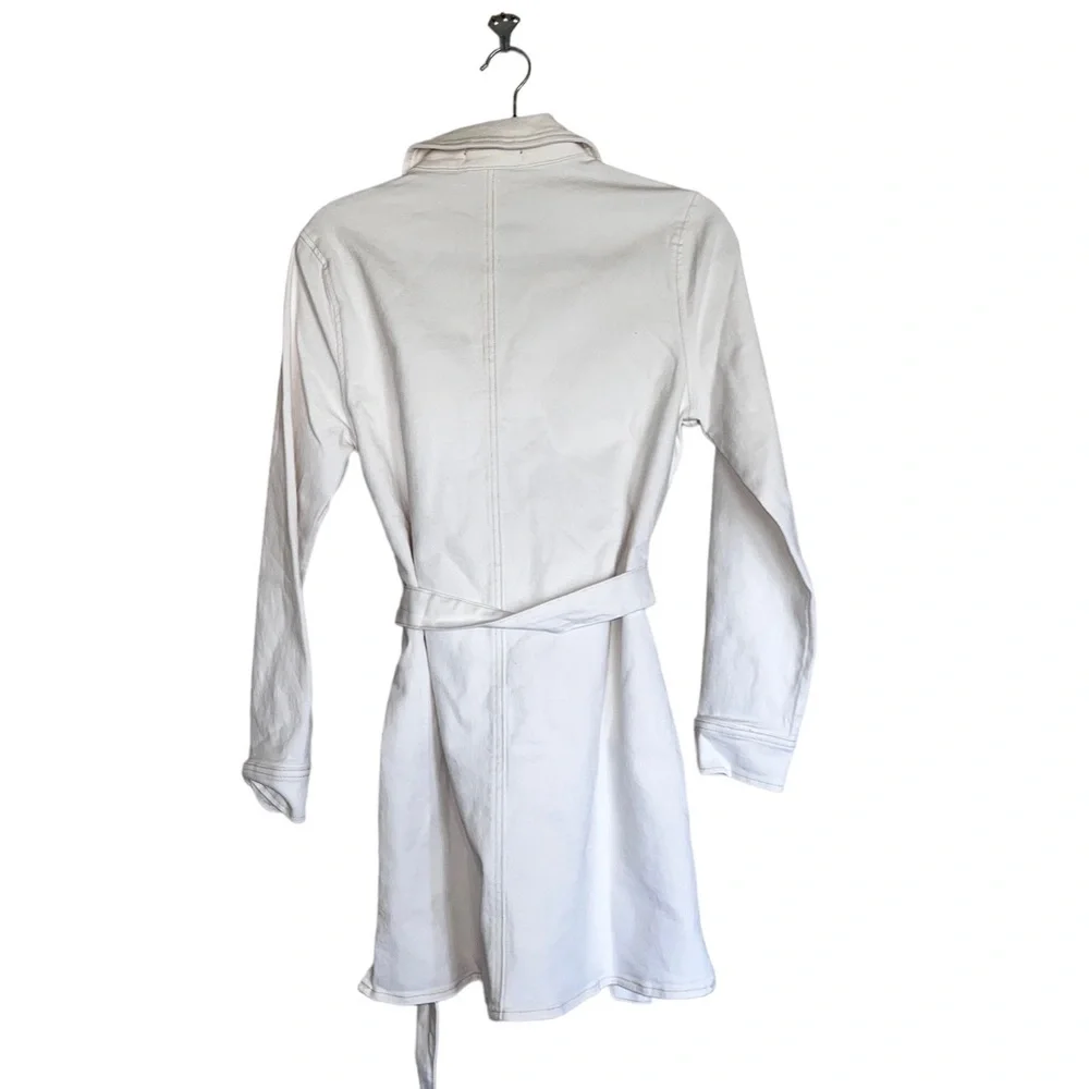 NWT Sanctuary The Utility Shirt Dress White Belted - Picture 10 of 11
